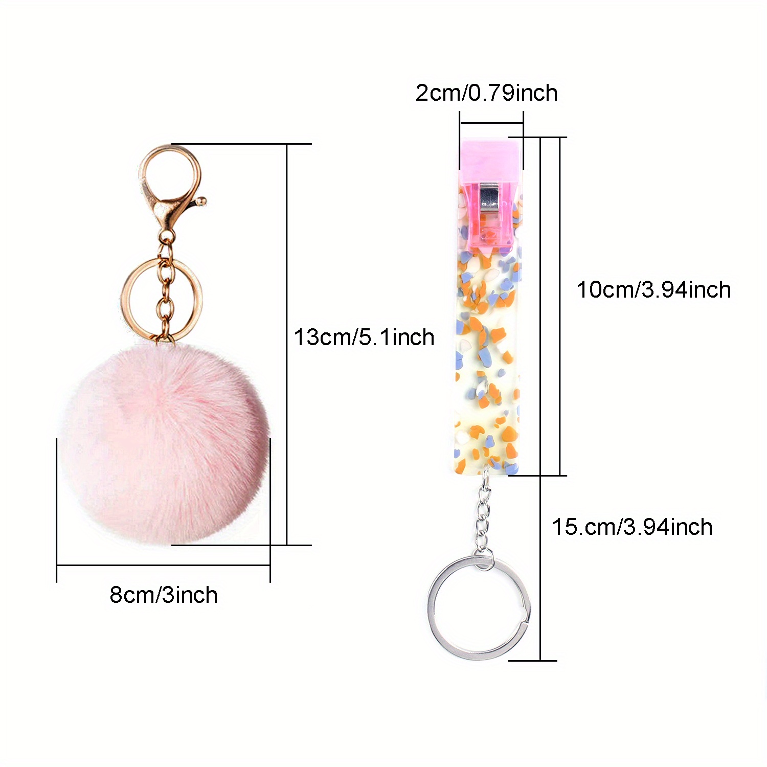 Pom Pom Decor Keychain, Cute Plush Ball Card Grabber Clip For Long Nails  Great Gift For Mom Girlfriend - Temu Latvia