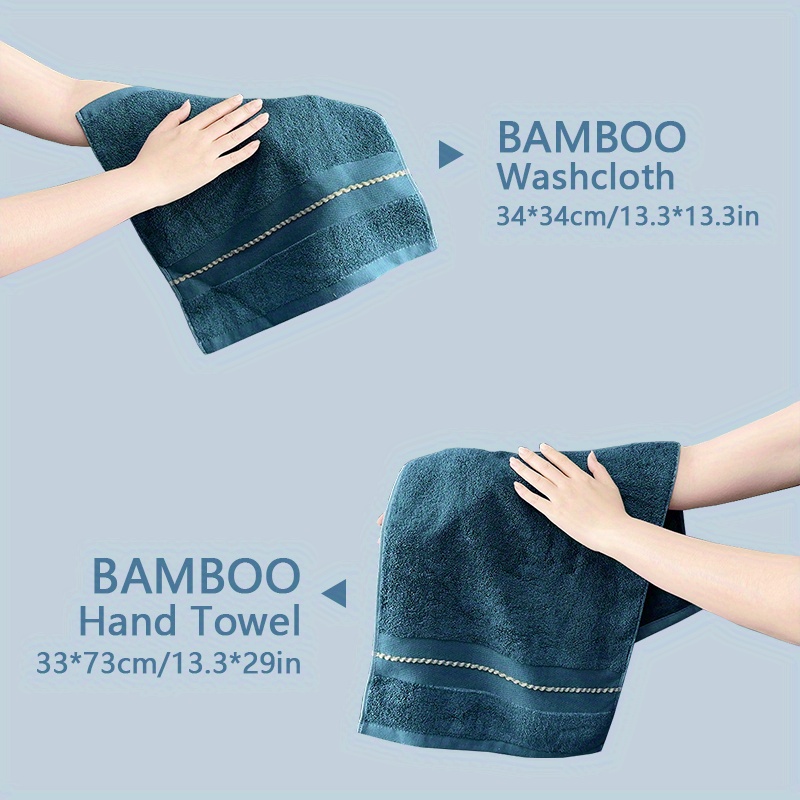 Bamboo Fiber Towels Set Quick Dry Adults Towel Sets For - Temu