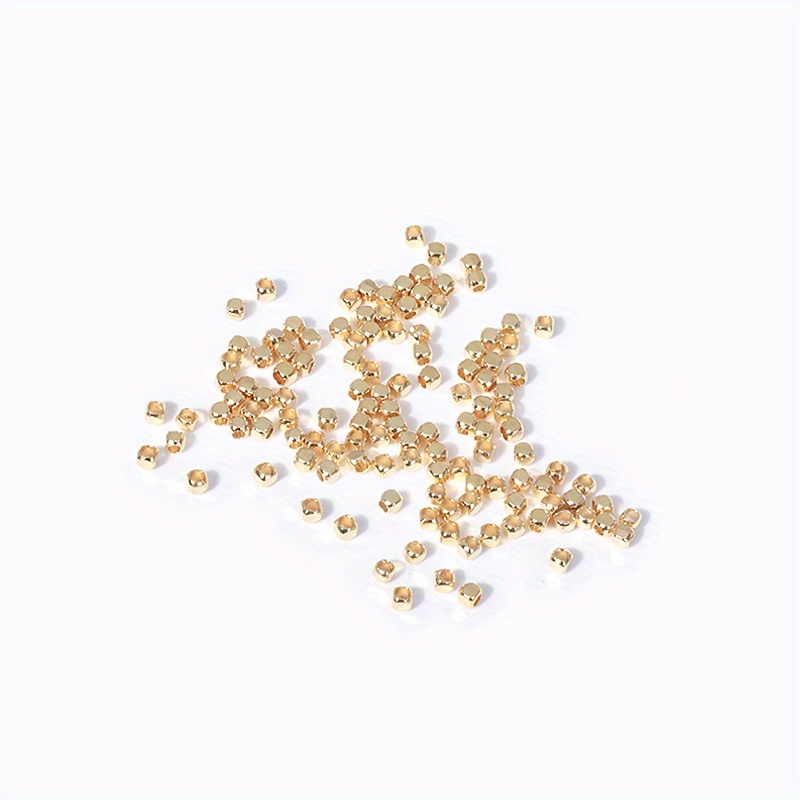 Wholesale CREATCABIN 1 Box 240Pcs 3 Sizes Golden Spacer Beads 18K Real Gold  Plated Round Balls Spacers Metal Loose Smooth Tiny Charms for Jewelry  Making Necklaces Bracelets DIY Crafts Findings Accessory 