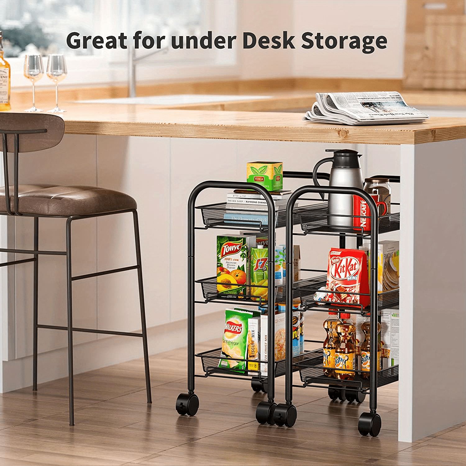 Removable Storage Trolley, Floor Standing Storage Rack, Movable Storage  Shelf With Wheels, Multiuse Books Food Fruit Snack Sundries Storage  Organizer Shelf, For Home Bedroom Bathroom Kitchen Living Room - Temu