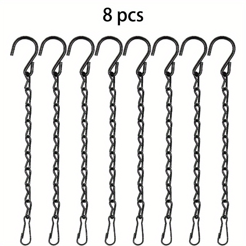 Swivel Hooks Clips for Wind Chimes Hanging Plants Wind Spinners Crystal  Twisters Pots Birdcage Party Ornaments Hooks 6 Pack - Black…
