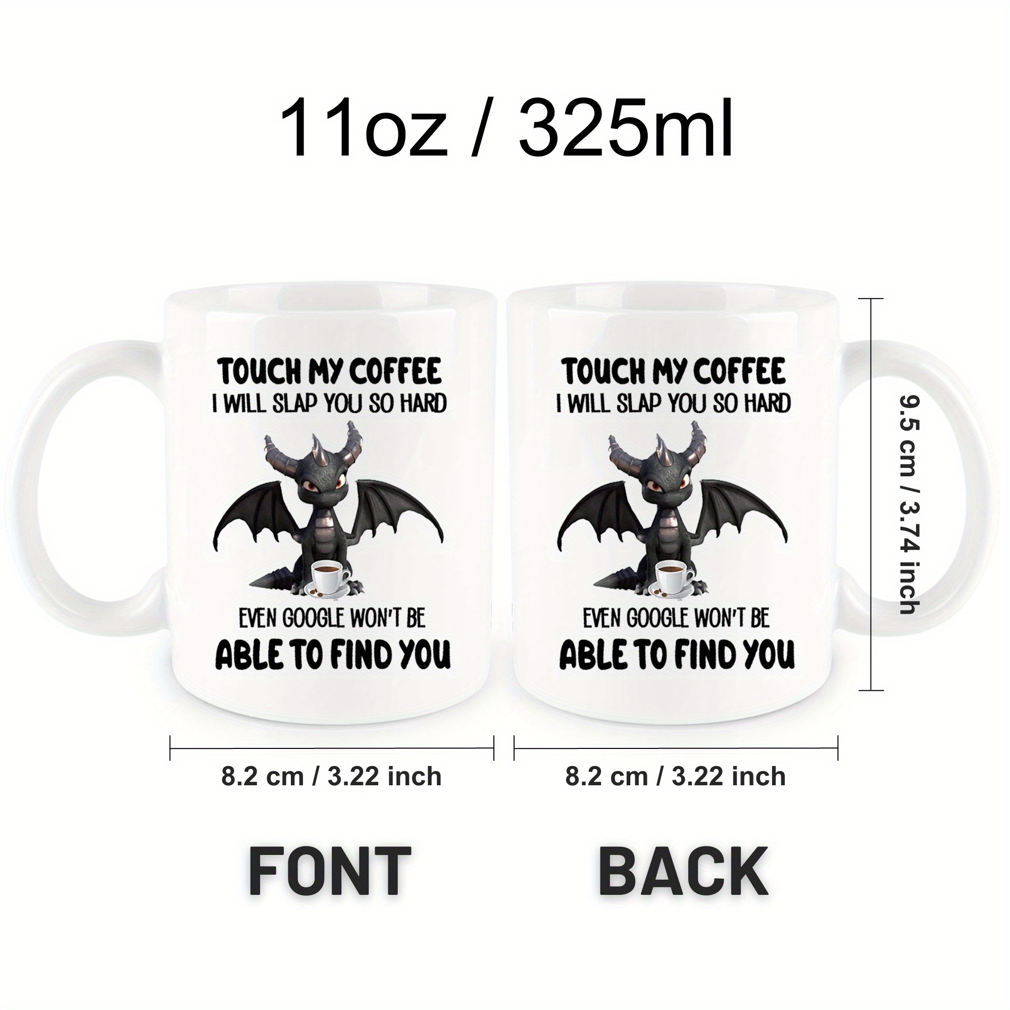 Dragon Coffee Mug Funny Sarcastic Design Ceramic Cup Summer - Temu