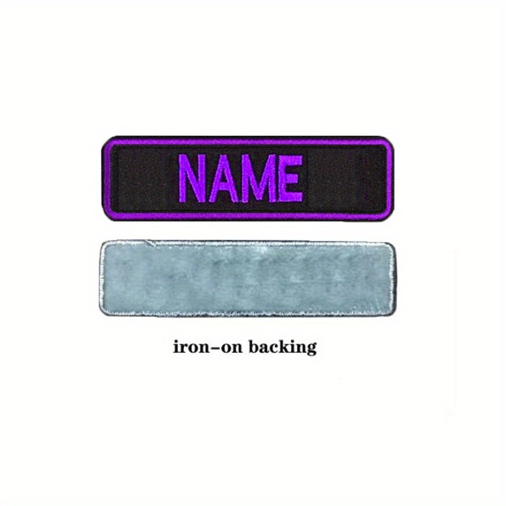Custom Iron-On Embroidered Name Patch