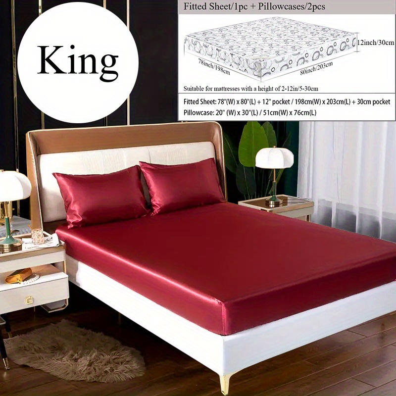  Non Slip Bed Sheets,King Size Fitted Sheet,Deep Pocket