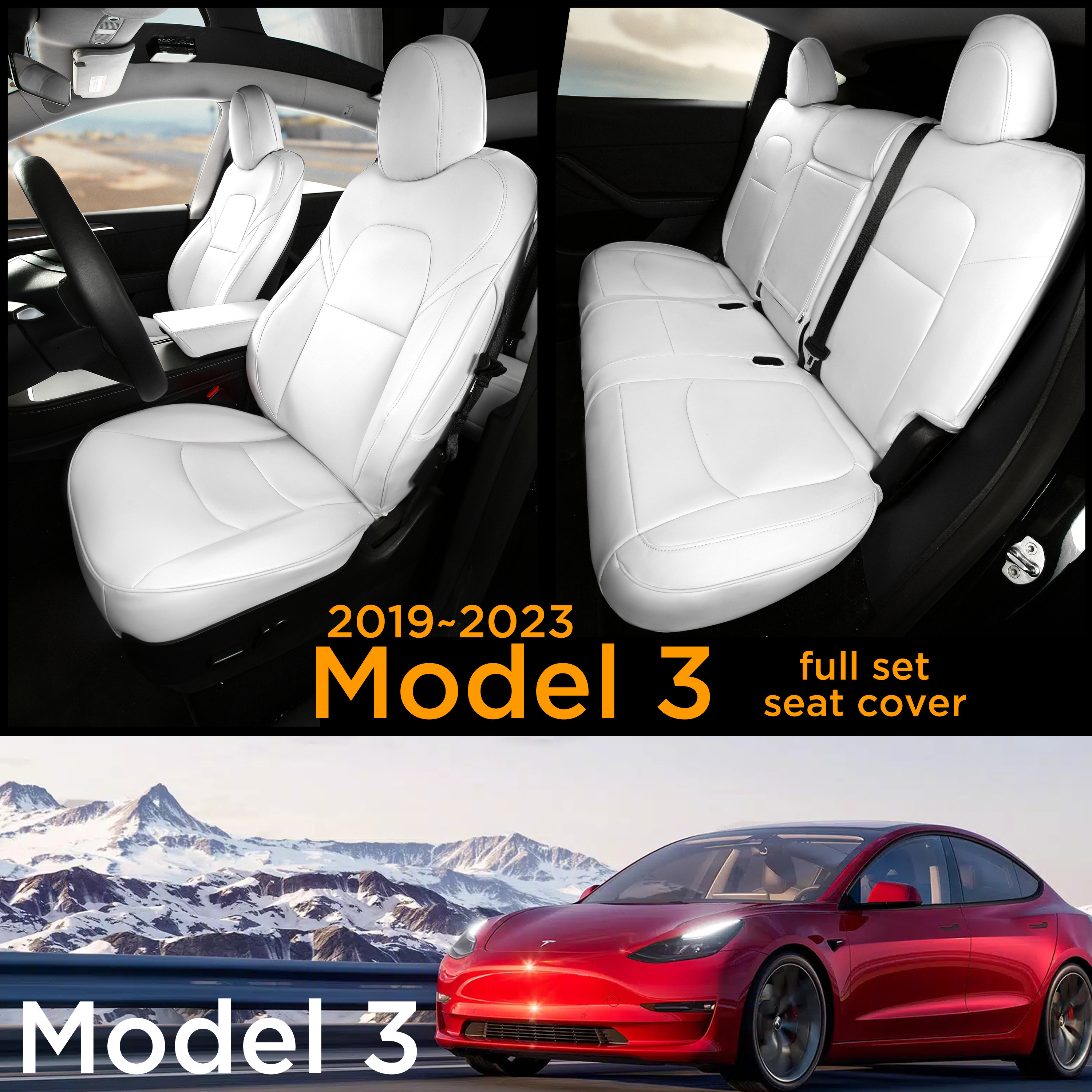  Lot de 6 tapis de sol XPE Tesla Model Y 2022, 2023 et 2021 -  Toutes saisons - Tapis de sol et tapis de coffre avant et arrière -  Imperméables et antidérapants - Accessoires de voiture