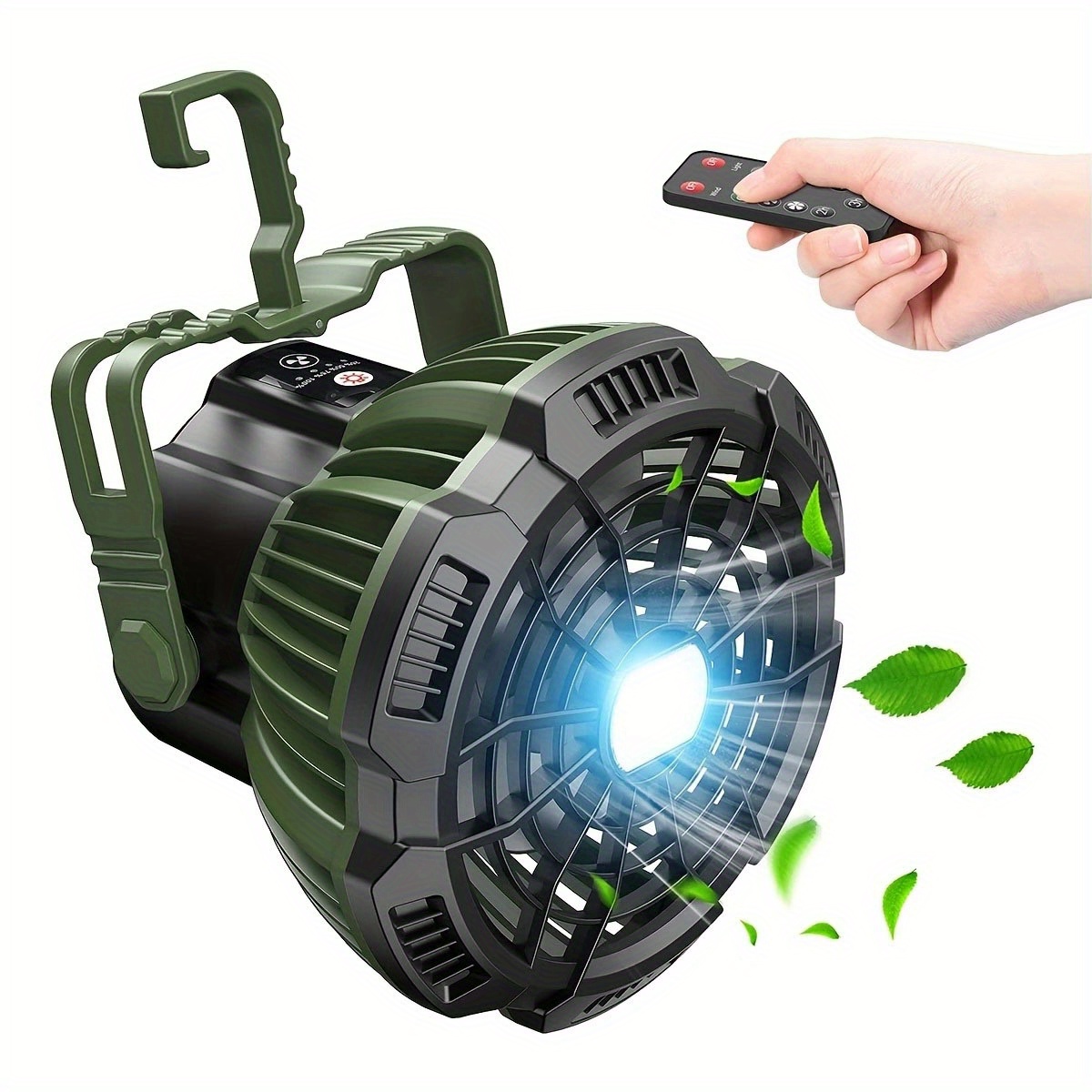 Rechargeable Solar Camping Fan With Led Lantern Portable - Temu
