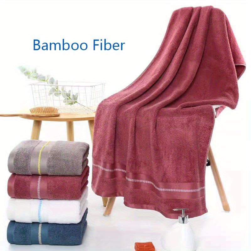 Bamboo Fiber Towels Set Quick Dry Adults Towel Sets For - Temu