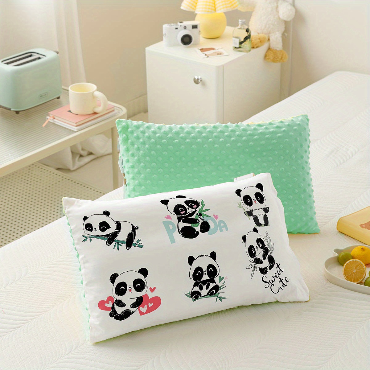 1  soft sleeping pillow cartoon pattern childrens pillow soothing pillow with zipper removable and washable pillow for kids boys girls details 7