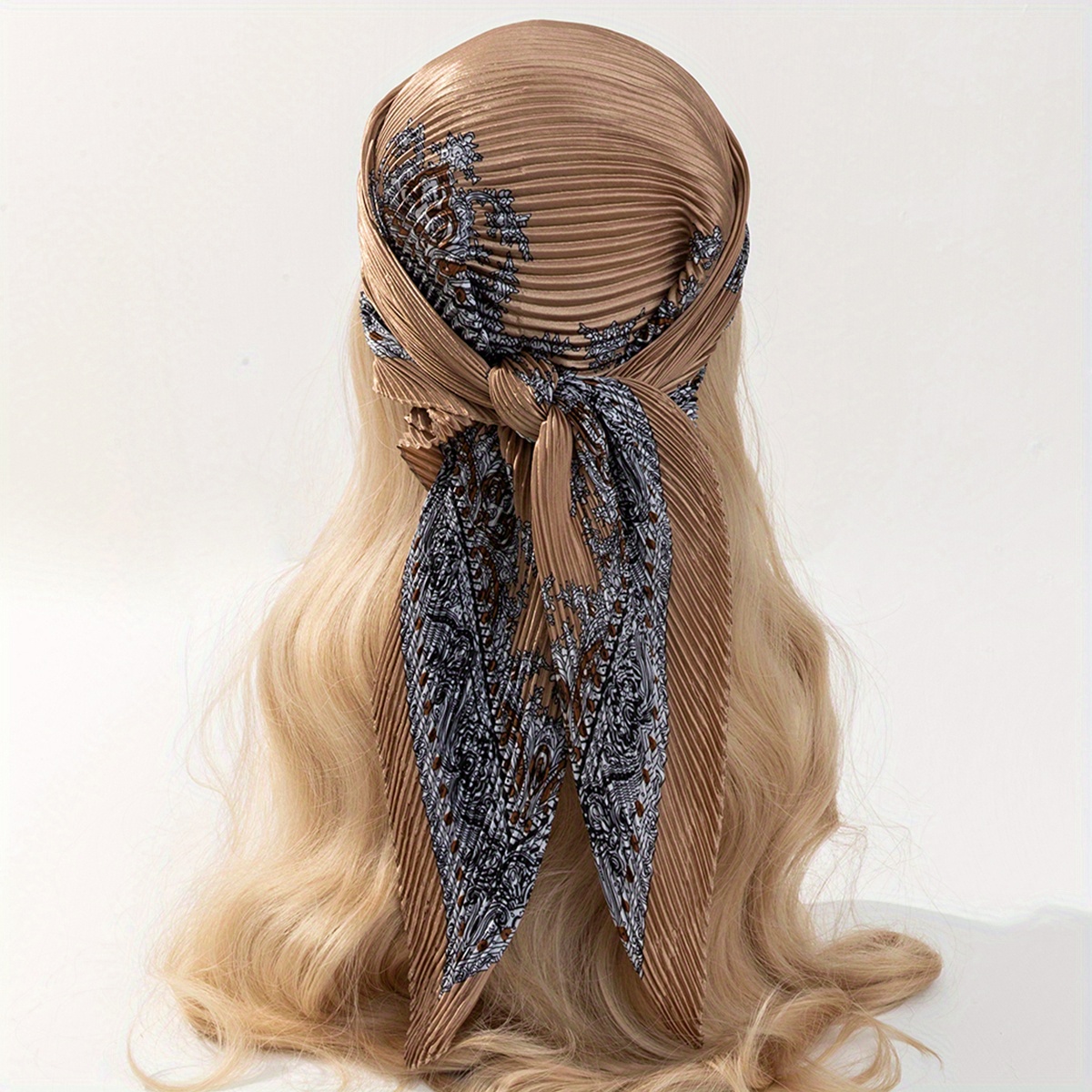 Bag Handle Ribbon Wrap Scarf Print Chunky Strappy Neckline Scarf Package  Imitation Silk Band Fashion Hair Head Band - Temu Australia