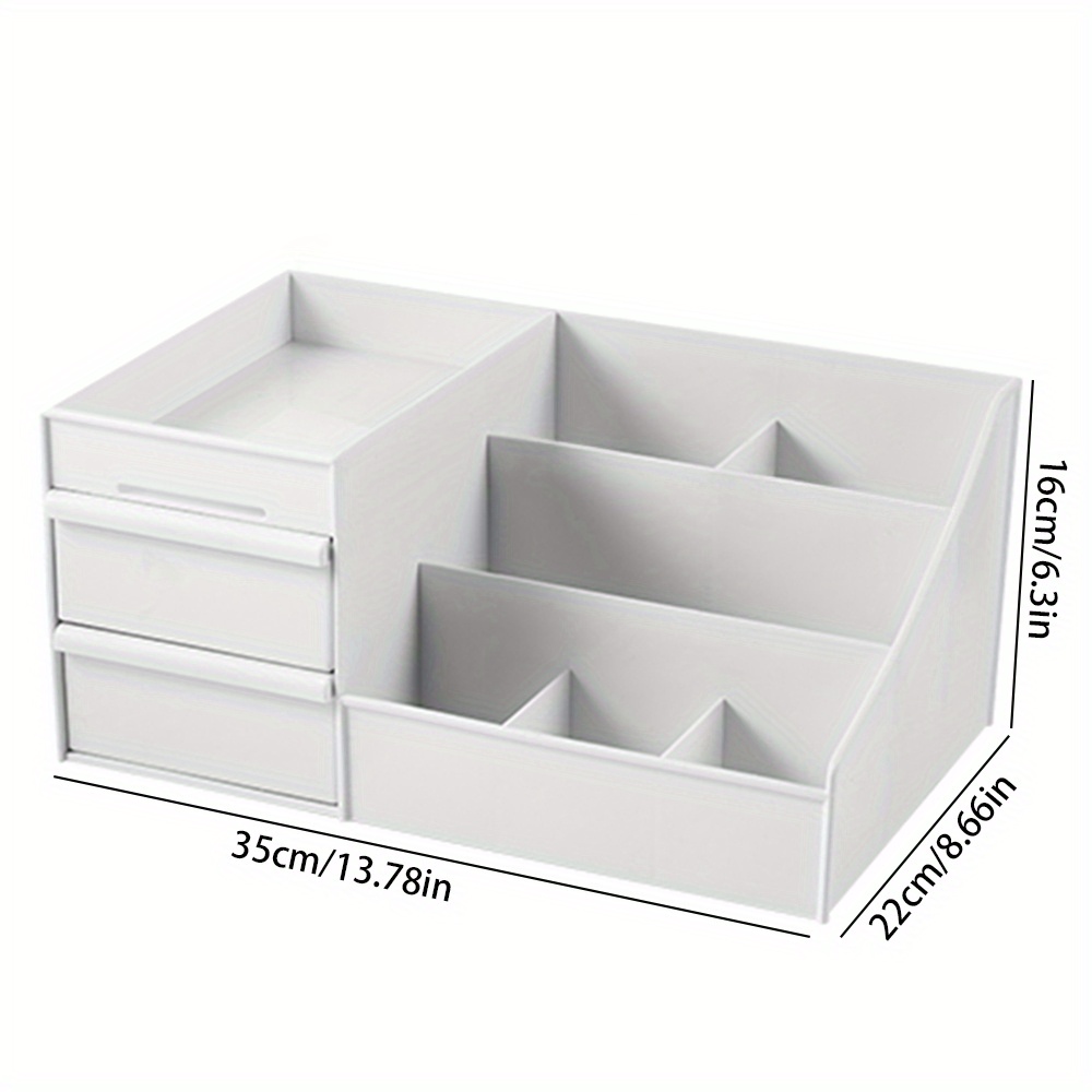 QPEY Organizador de escritorio con 6 cajones, caja de almacenamiento de  escritorio, organizador de cajones de oficina, organización de escritorio y