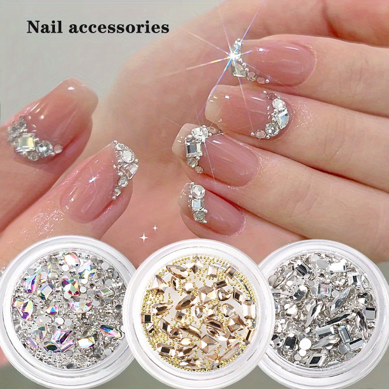 Mixed Crystal Rhinestones For DIY Nail Art Snowflakes Glitter Luxury  Flatback Shiny Glass Stones For 3D Glitter From Pokkie, $31.56