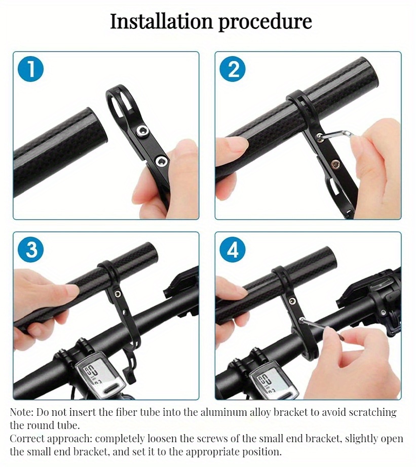 Carbon Fiber Bike Handlebar Extender Aluminum Bracket Ideal - Temu ...