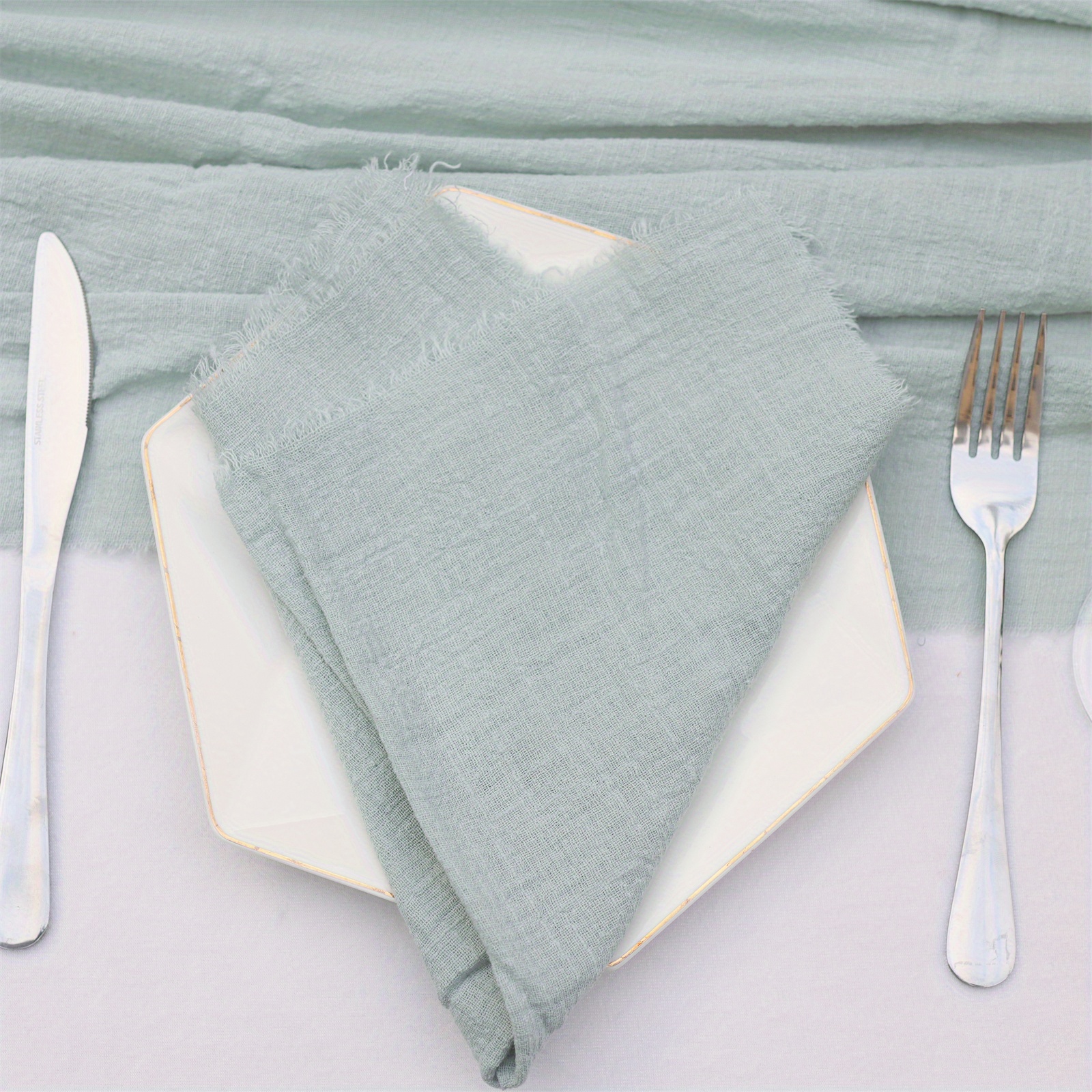 Linen Napkins Square Solid Color Napkin Cloth Cotton - Temu
