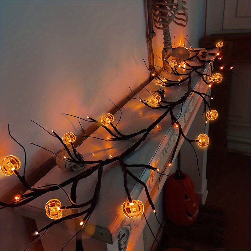 Led Halloween Willow Vine Twig Garland Battery Operated For - Temu