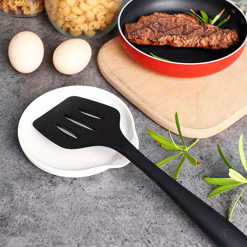 LAUCHUH Soporte para cuchara para encimera de cocina, soporte de cuchara de  cerámica para estufa, soporte grande para utensilios, utensilios de cocina