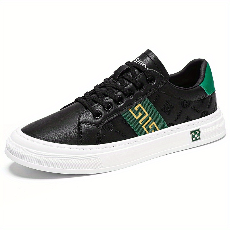 Men's PU Leather Sneakers Shoes With Rubber Sole