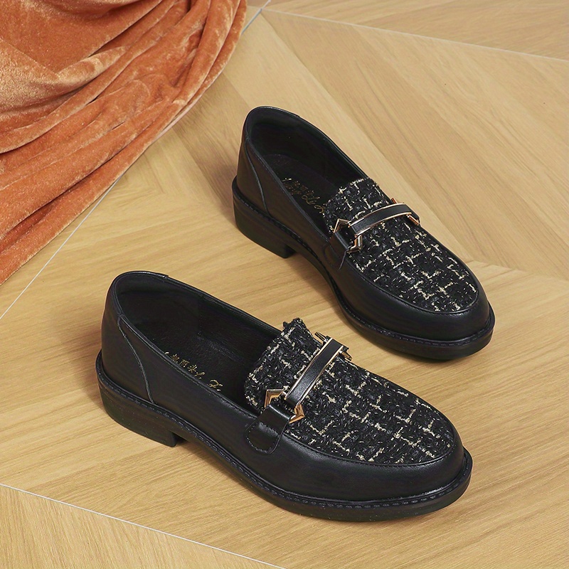 Tweed Loafers - Black 4