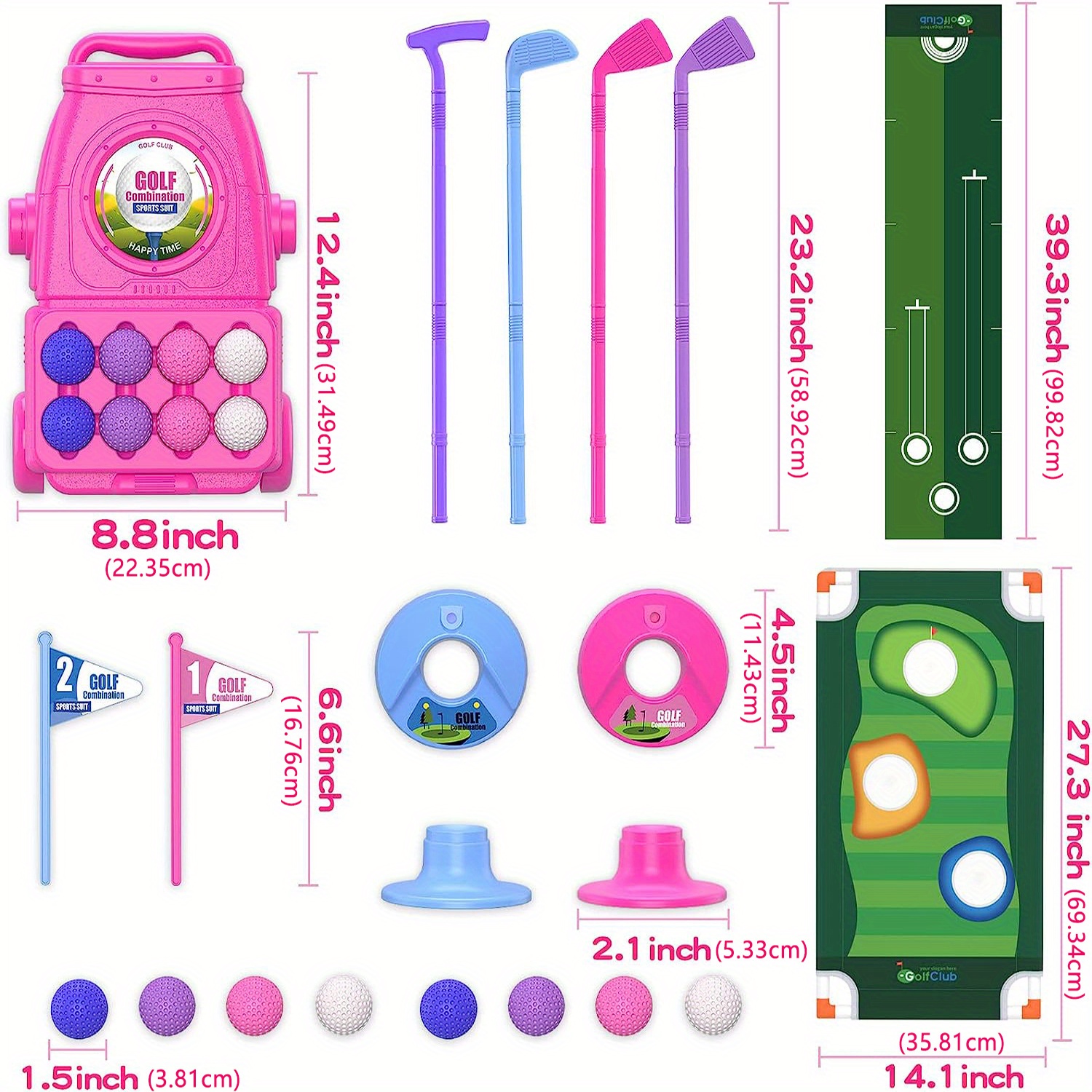 Crafts for Kids Ages 4-8 Girls Telescopic Golf Children Indoor Practice  Table
