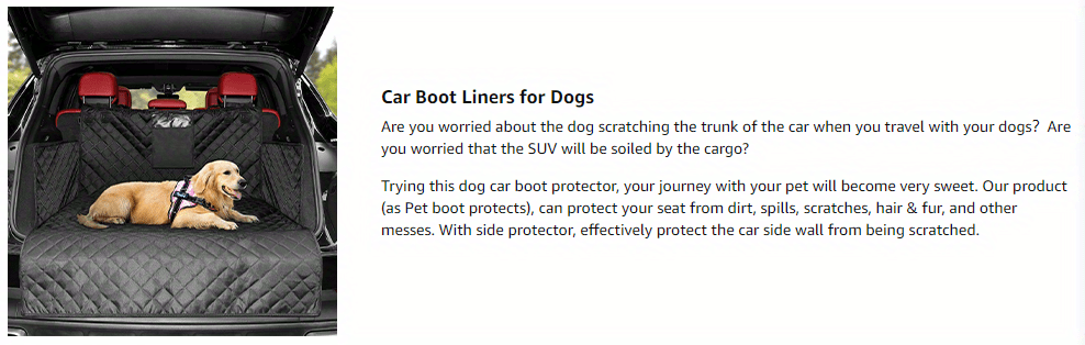 Pet Car Seat Cover Suv Cargo Liner Dogs Water Resistant Car - Temu Australia