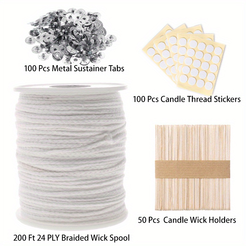 Candle Wick Roll 24 ply Braided Wick Spools Candle Wick - Temu