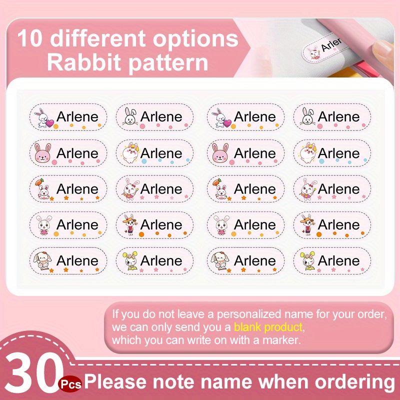 Handmade Label Cartoon Cute Rabbit Labels For Clothes Hand - Temu