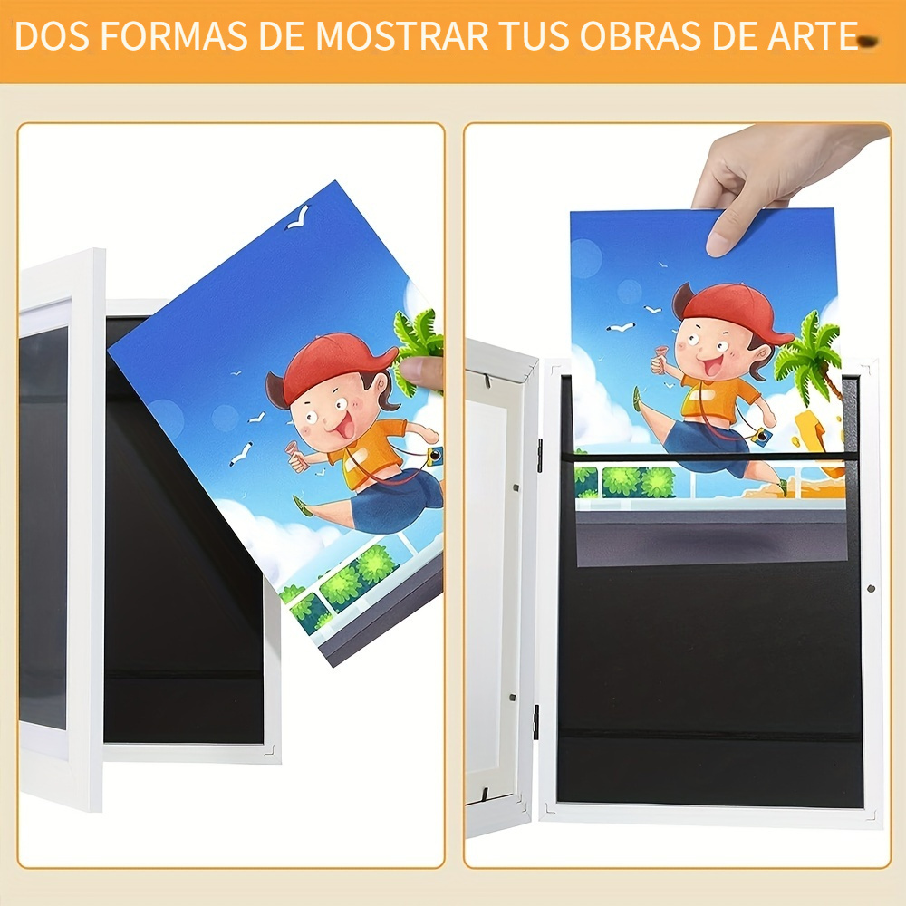 2 Marcos De Arte Para Niños Apertura Frontal Con Vidrio HD - Temu