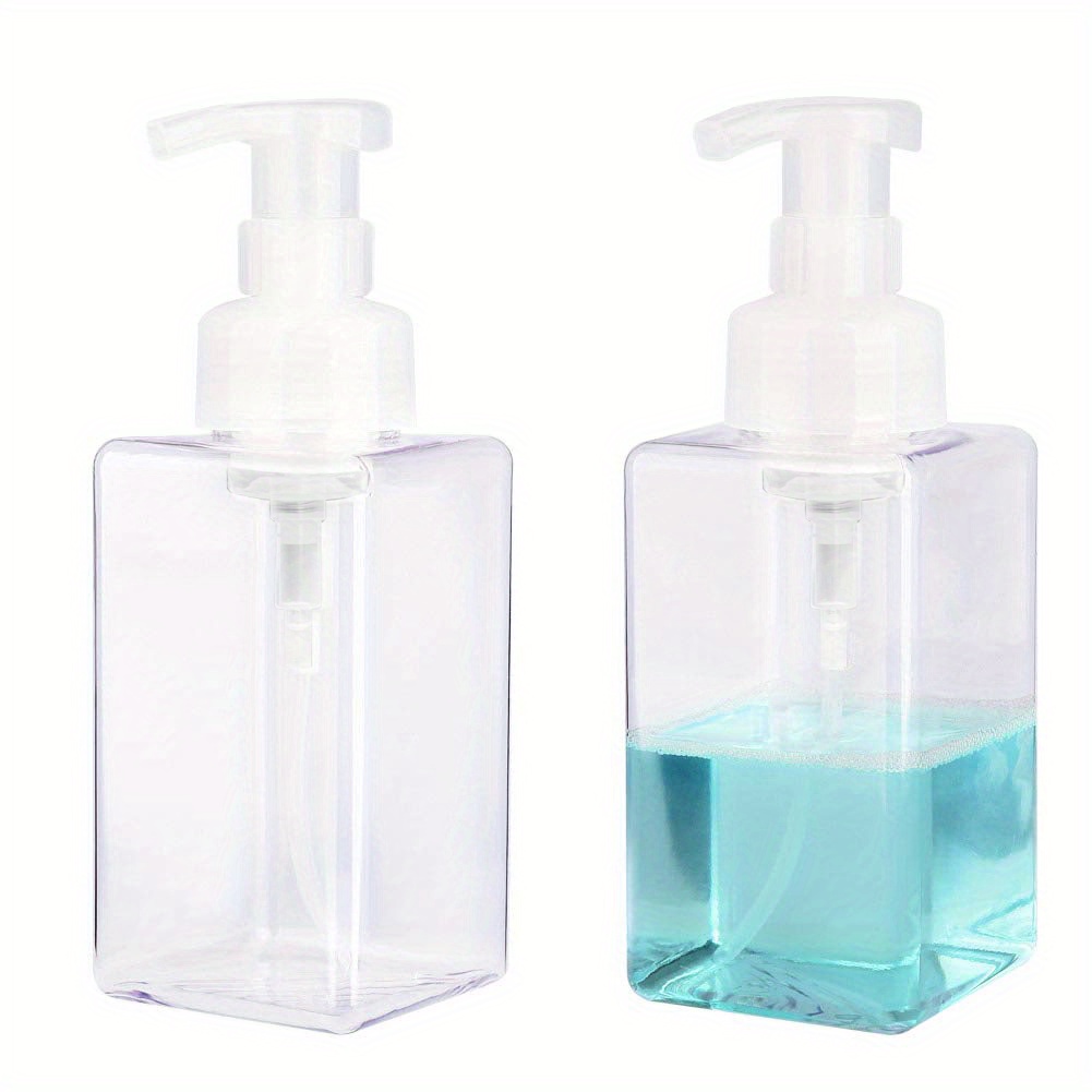 2pcs Foaming Soap Dispenser 450ml Square Pump Bottle B