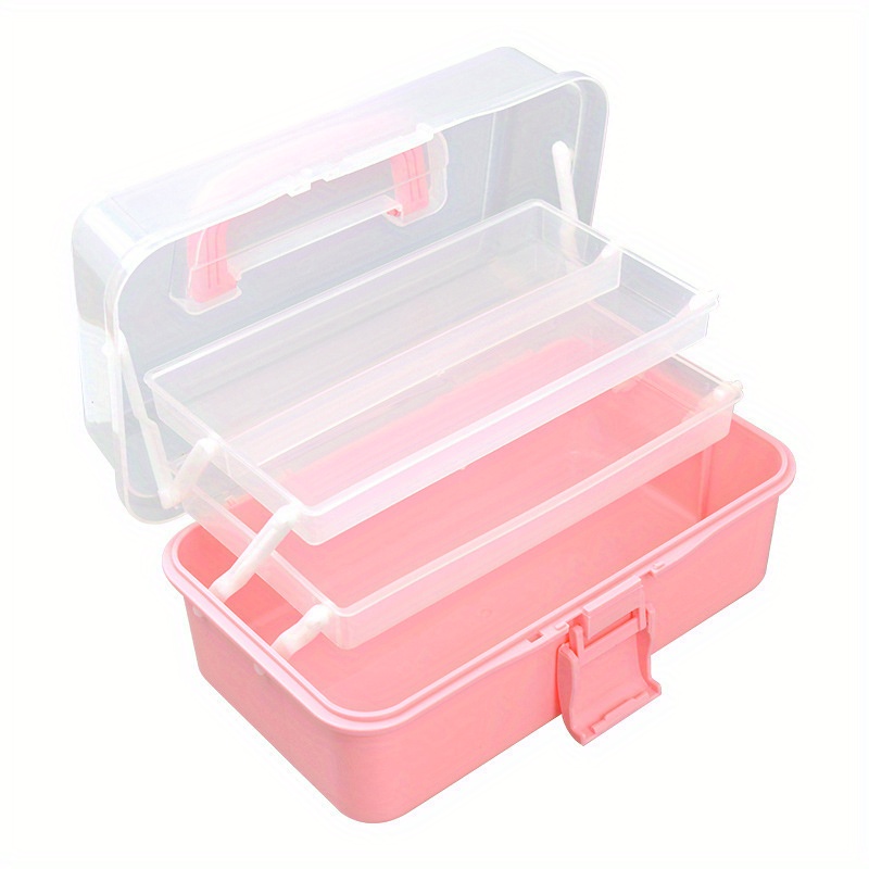 Clear Plastic Craft Storage Box Sewing Organizer Box 3 - Temu Canada