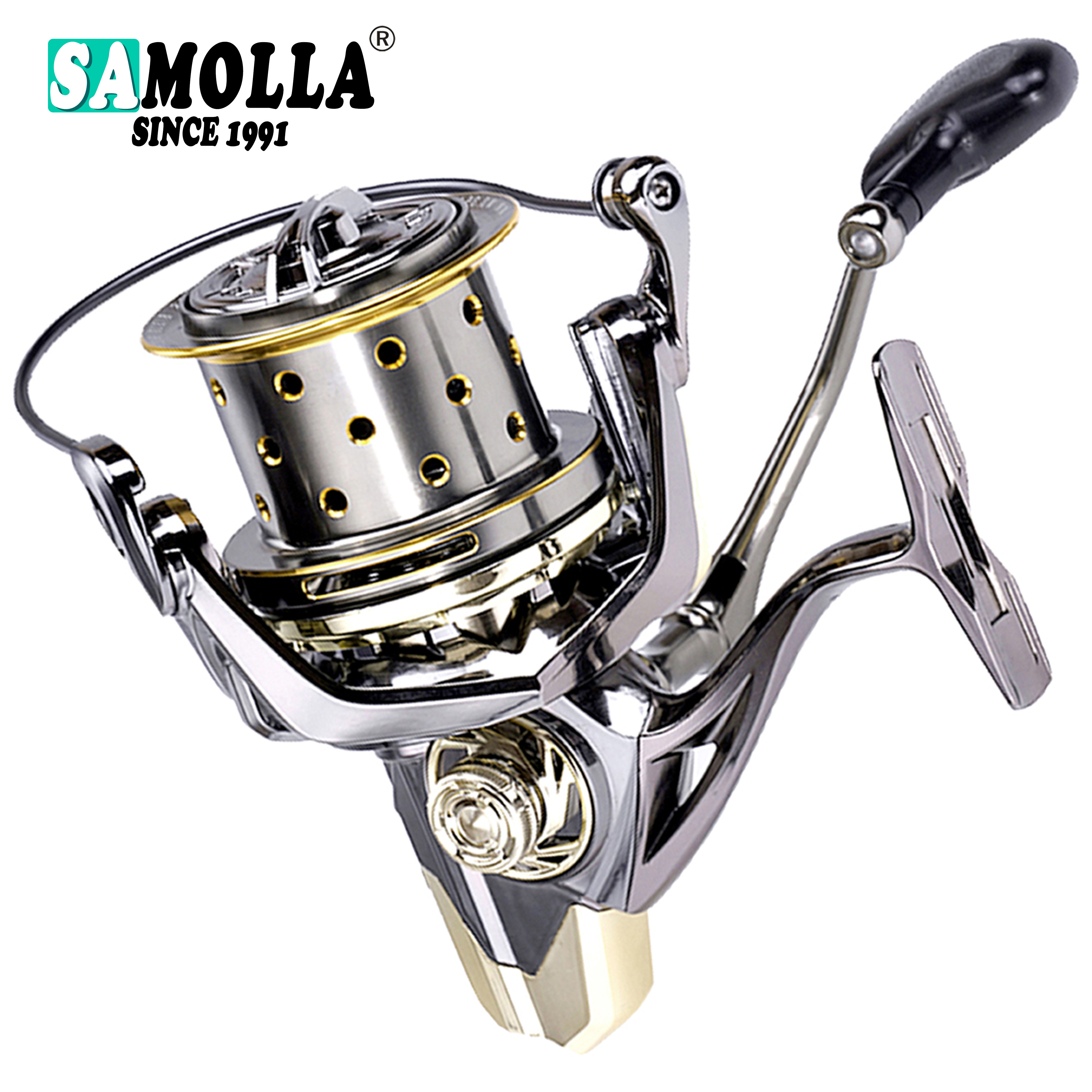 * 1pc 12+1BB Metal Fishing Reel, 4.7:1 Gear Ratio Spinning Reel Max Drag  25kg/55.12lb For Saltwater Freshwater