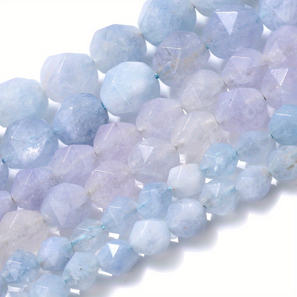 TEMU Natural Aquamarine Stone Beads Loose Spacer Beads For Jewelry Making Diy Bracelet Necklace Accessories 6/8/10mm