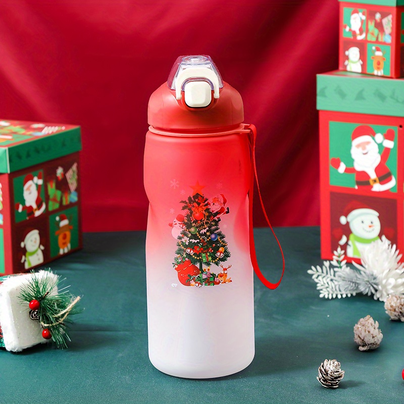 Christmas Santa Claus Kawaii Water Bottle For Girls, Cute Water Bottle With  Straw, Belly Cup, Sports Bottle, Portable Leakproof Aesthetic Water Cups -  Temu