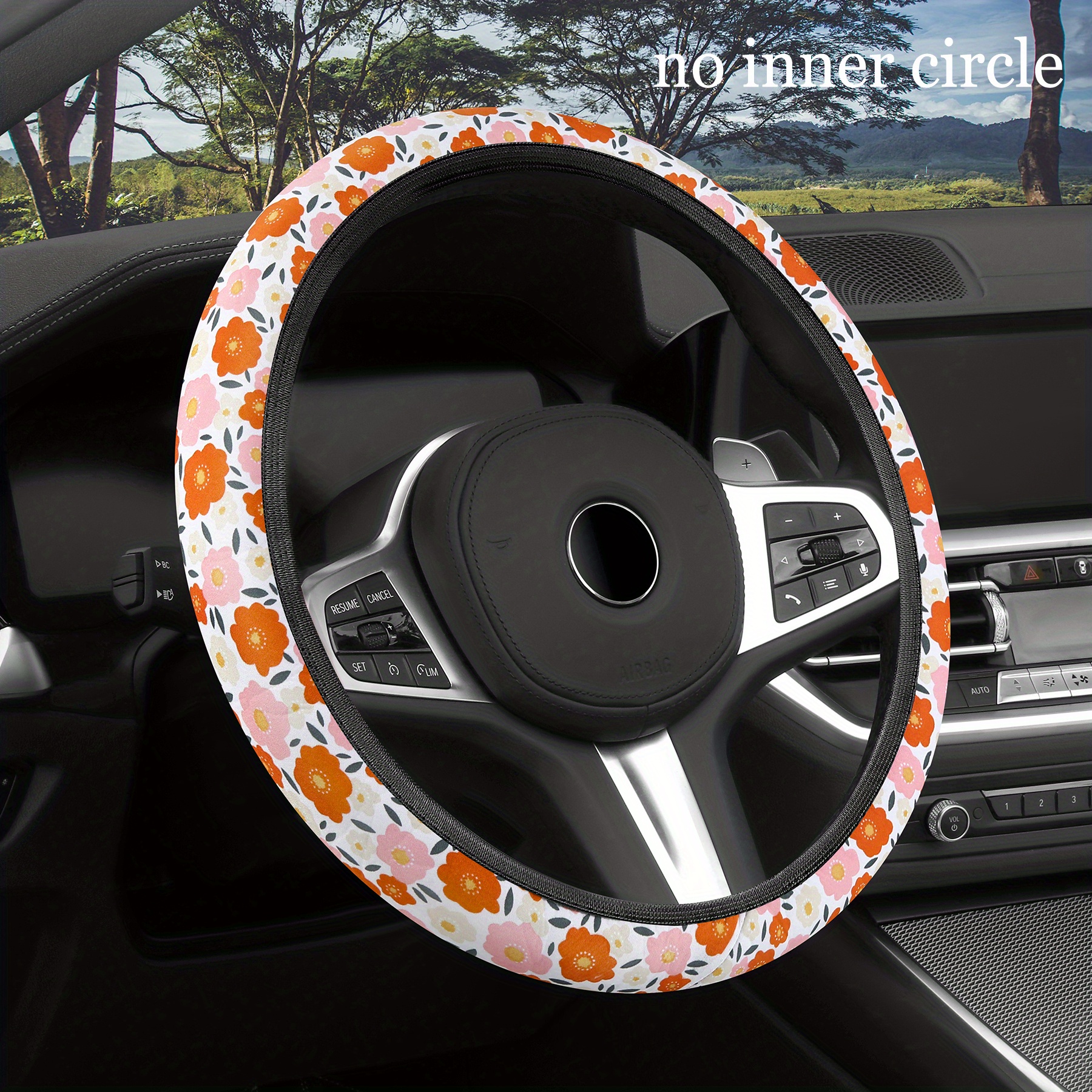 Universal Steering Wheel Cover,cute Car Steering Wheel Cover For Women  Girls,fashionable And Beautiful Flower Car Accessories,antiskid And  Comfortable - Temu