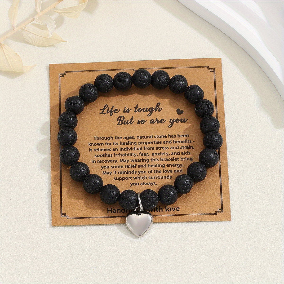 Anxiety Stress Cord Bracelet - Meaningful Charm