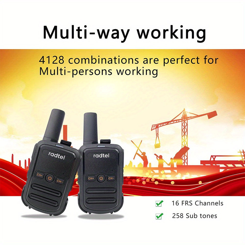 Mini Frs Walkie Talkie Rt12 Portable Two Way Radio Temu
