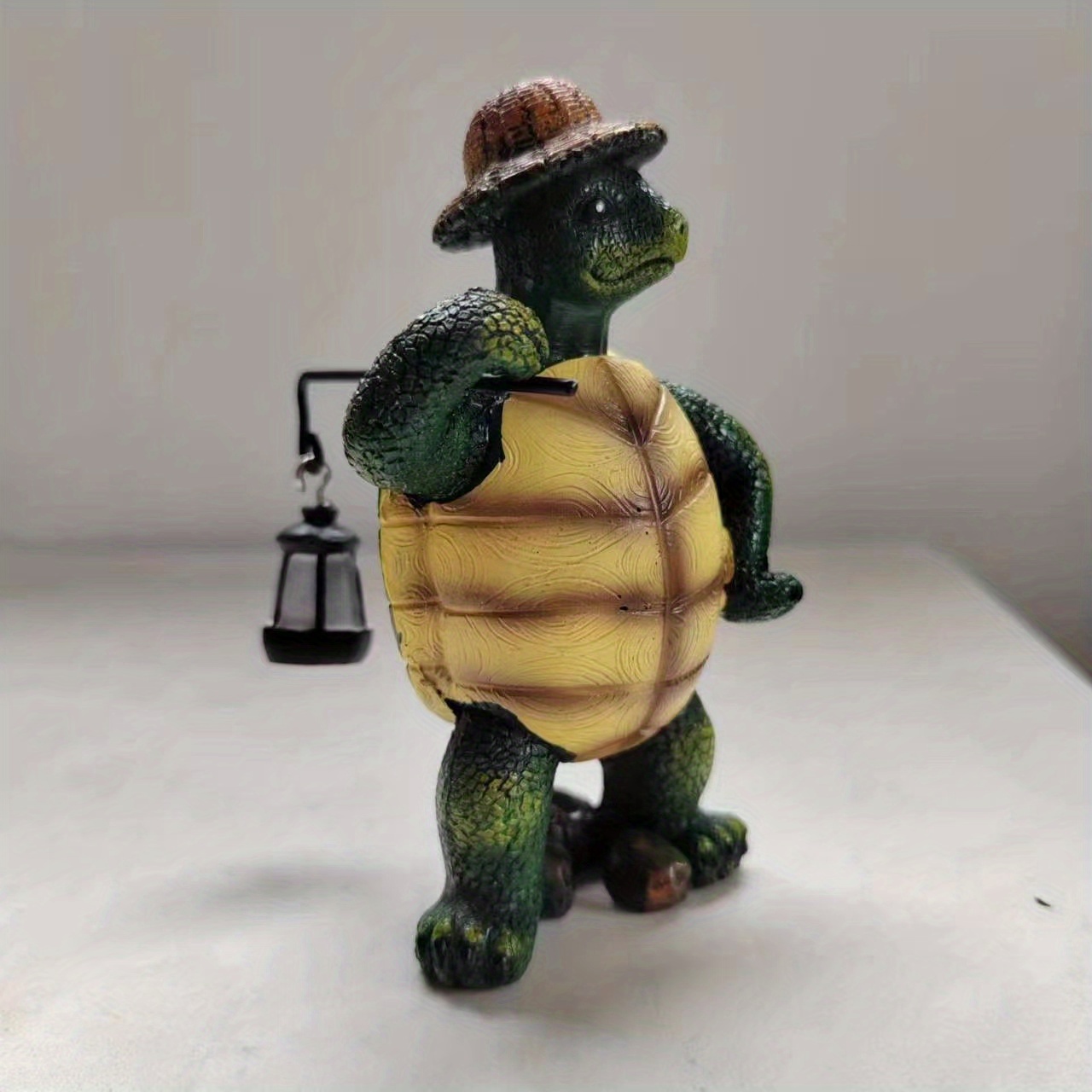 Funny Turtle Old Man With Light Resin Sculpture Resin Craft Ornaments ...