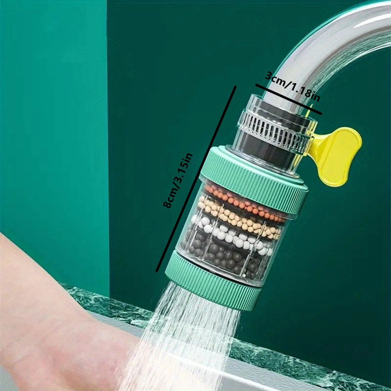 Dww-filtre eau robinet avec 6 lments filtrants en coton pp,universel filtre  anti calcaire robinet ,tte de pulvrisateur rotatif 360