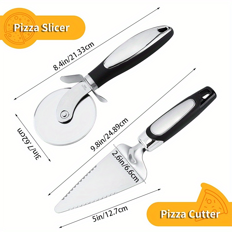 Stainless Steel Pizza Cutter Wheel And Pizza Shovel Pie - Temu