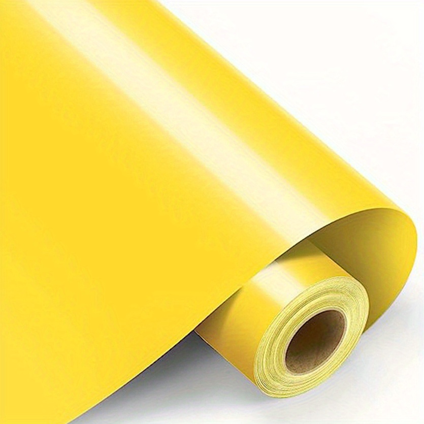 Crafters Square Permanent Adhesive Vinyl Paper Yellow (3 Packs) Glossy