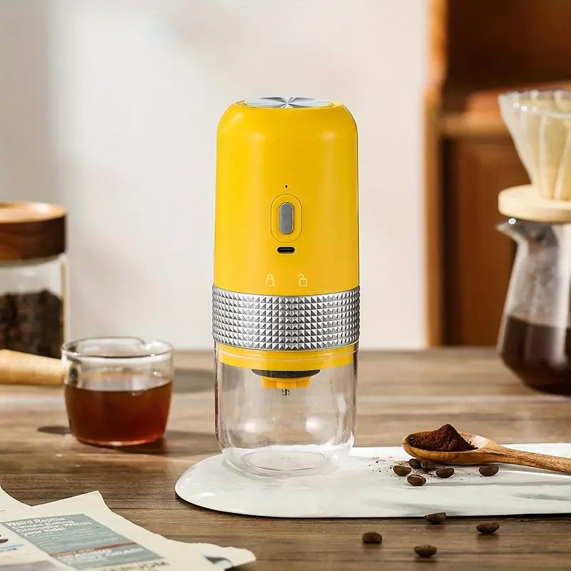 Electric Coffee Grinder, Portable Mini Conical Burr Mill