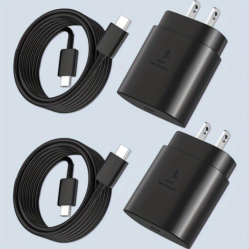 2 packs fast charging type c 25w usb c super fast charger type c wall charger block 6ft cable for android phone cable for samsung galaxy s23 s22 plus s20 s21 ultra note 20 travel charger details 0