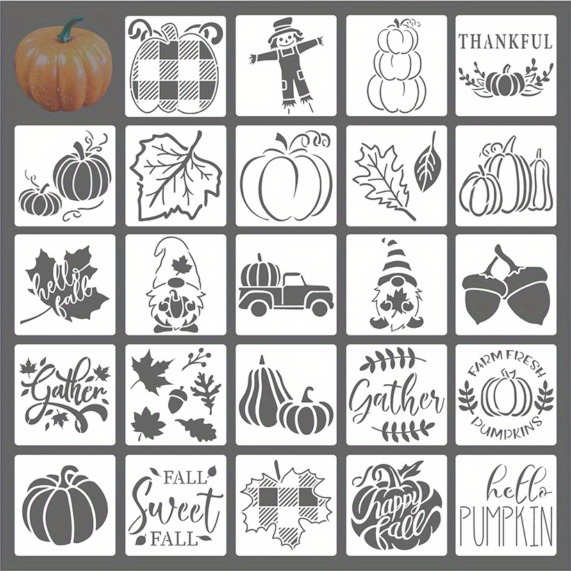 Fall Stencils Reusable,small Fall Stencil For Painting On Wood- Autumn ...