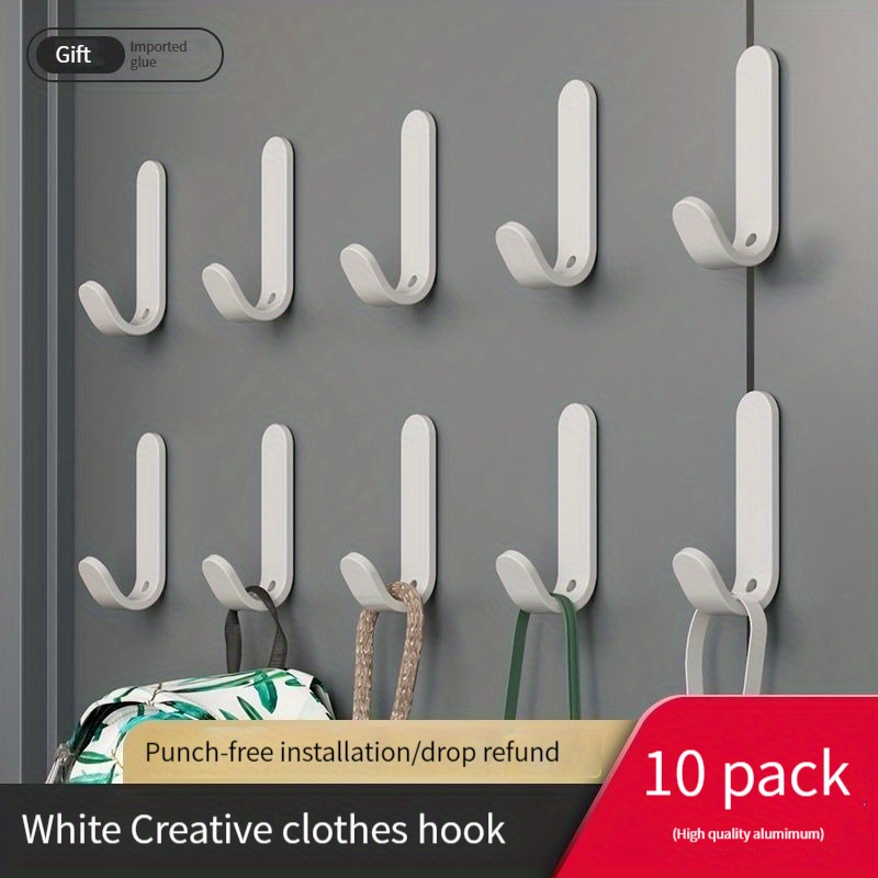 3-10pk Adhesive Wooden Wall Hooks 1kg Hold Weight Modern Design Damage Free  Storage Solution Tea Towels Hats and Light Garments 