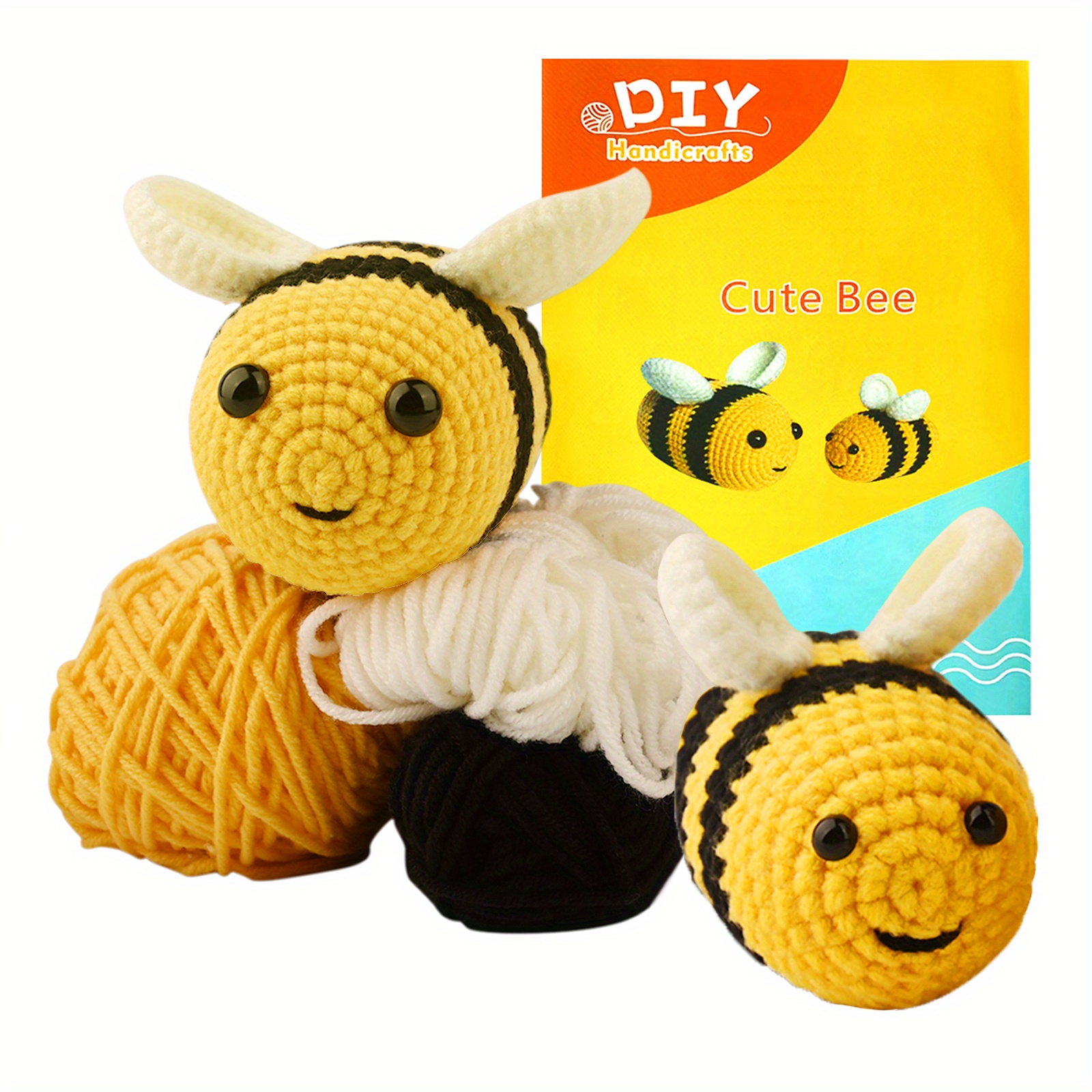 Learn to Crochet Kit for Beginners Adults with Step-by-Step Video  Tutorials; Crochet Supplies to Make 4 Cute Amigurumi Animals; Crochet Bee,  Chick