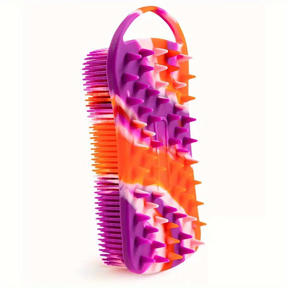 1 Bath And Shampoo Brush Silicone Body Scrubber For Use In - Temu