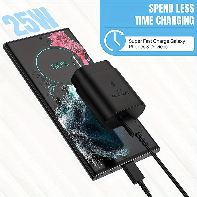 2 packs fast charging type c 25w usb c super fast charger type c wall charger block 6ft cable for android phone cable for samsung galaxy s23 s22 plus s20 s21 ultra note 20 travel charger details 5