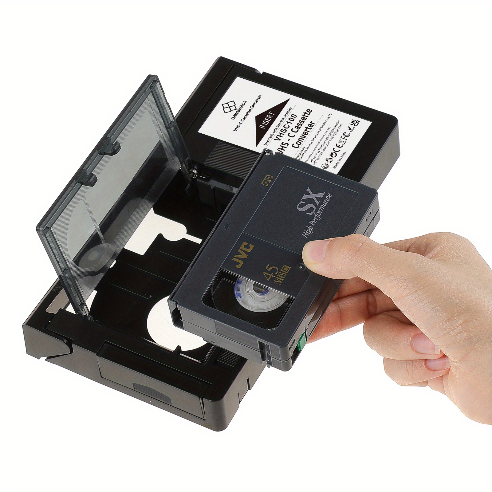 Original Vintage VHS-C Tape Adapter, Convert VHS Tapes To VHS-C Half-size  Video Cassette With This Conversion Box! Not Compatible With 8mm/MiniDV/Hi8