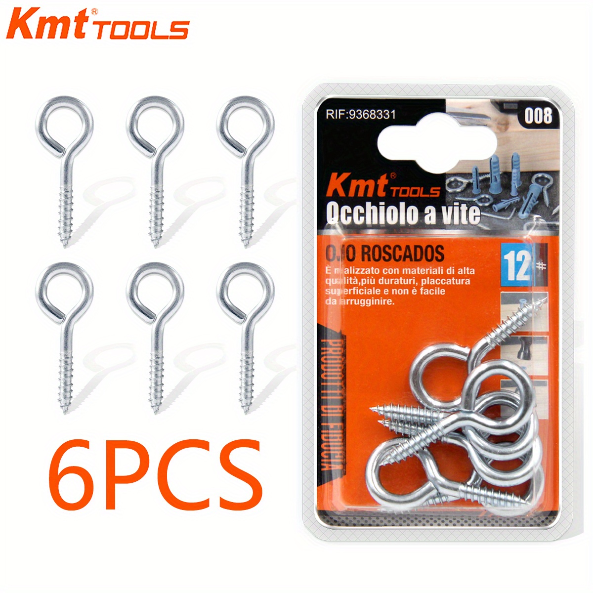 Eye Bolt 100pcs M6 Galvanized Iron Self Tapping Screw Eye Bolt