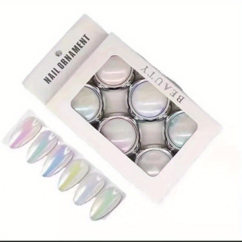 PhantomSky 12 Colors Chrome Nail Powder Kit, Chrome Powder for Gel Nails  Metallic Mirror Effect Holographic Nail Powder Pigment Nail Art Supplies  with