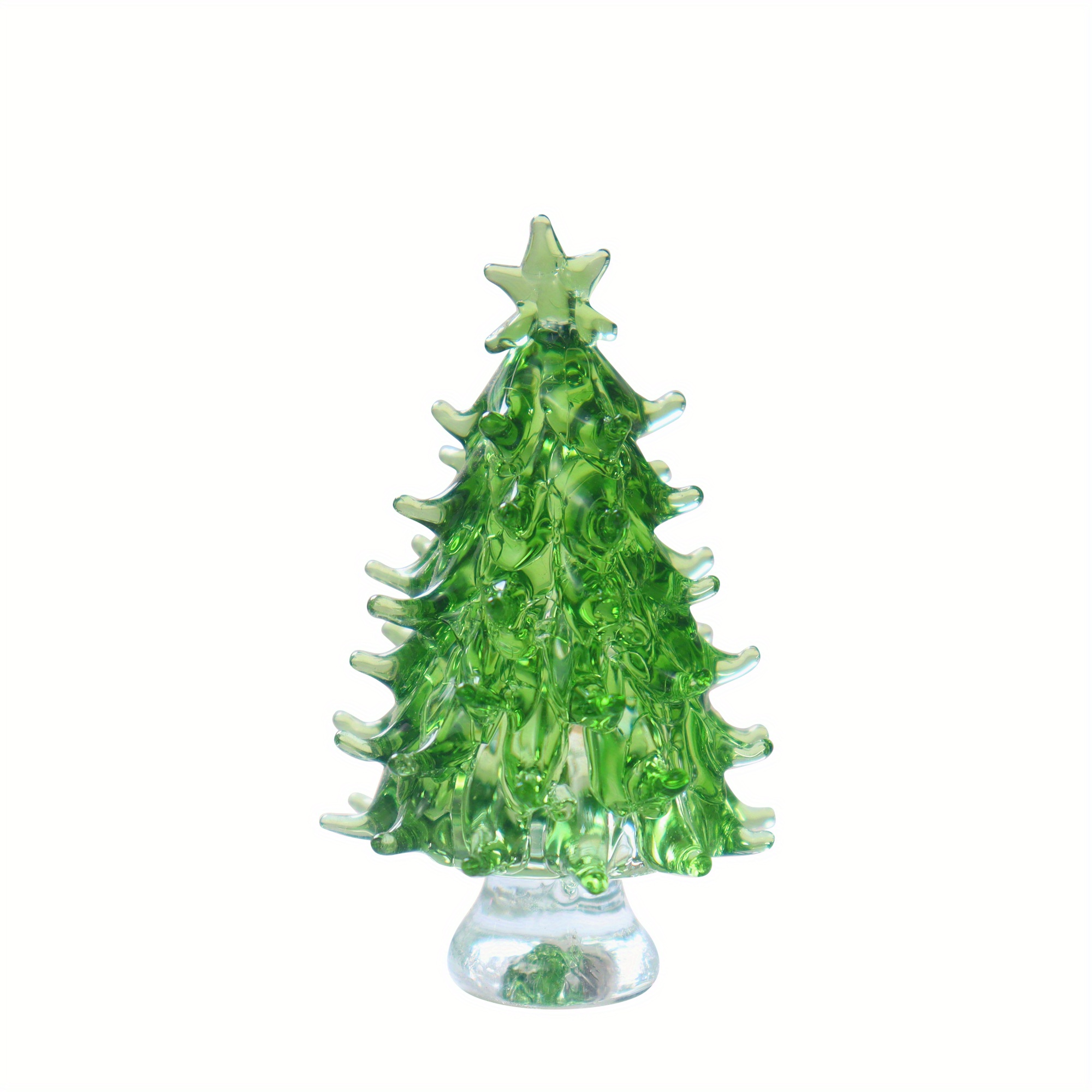 Mini Crystal Christmas Tree,Crystal Resin Christmas Tree Holiday  Figurine,Small Colorful Christmas Tree for Tabletop,Home Mini Christmas  Decoration