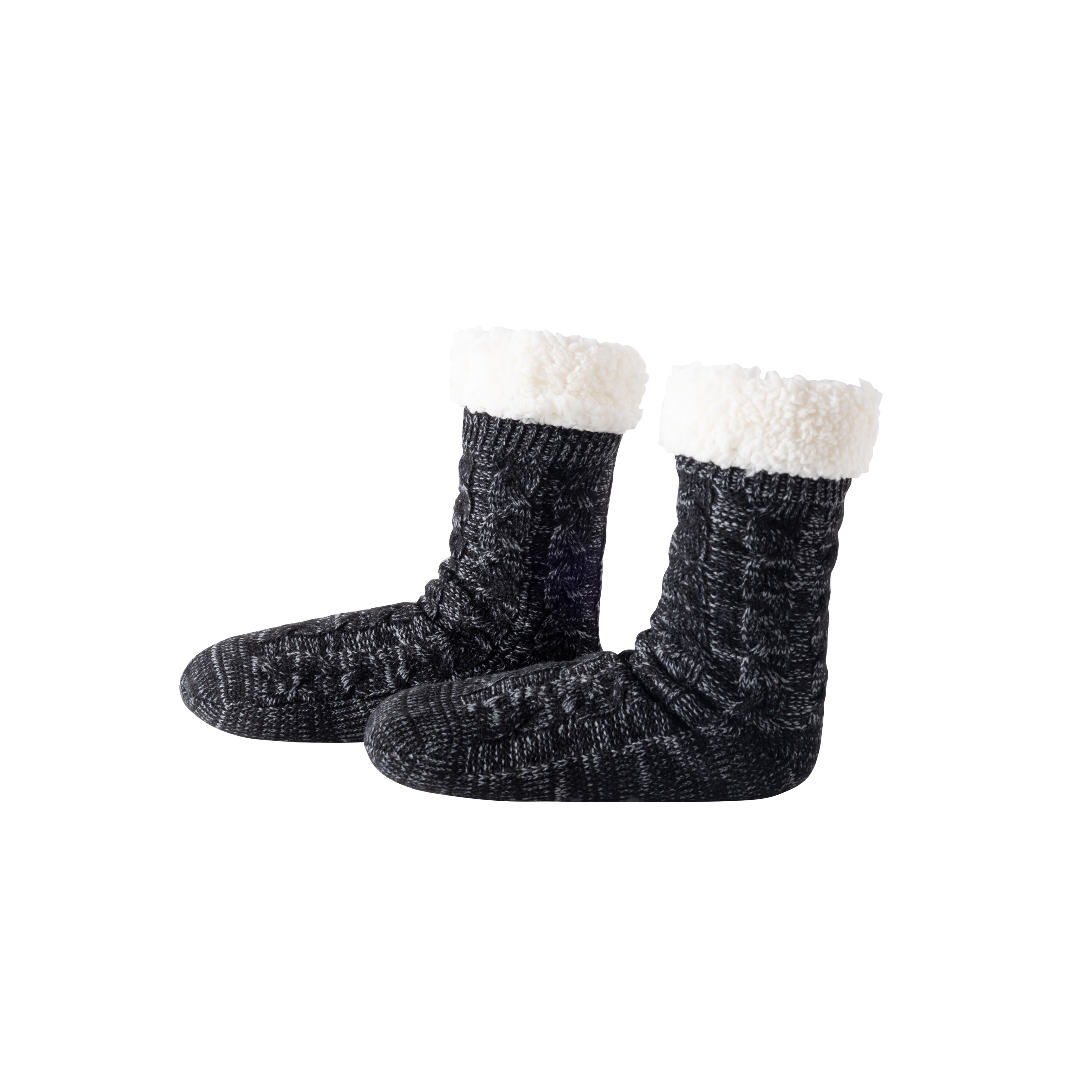 Sherpa Lined Animal Lurex Glitter Slipper Socks with Grippers
